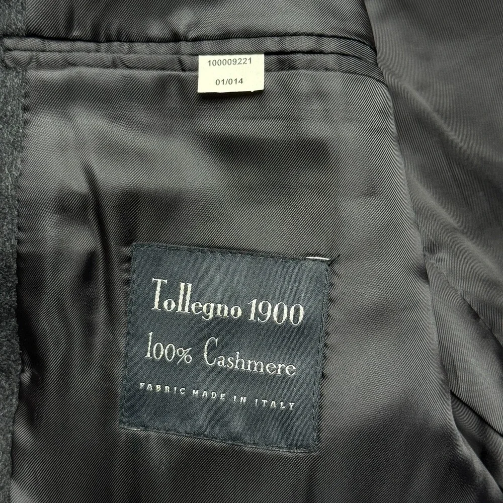 Brooks Brothers 346 Madison Blazer Mens 43R Dark Gray Cashmere Tollegno 1900